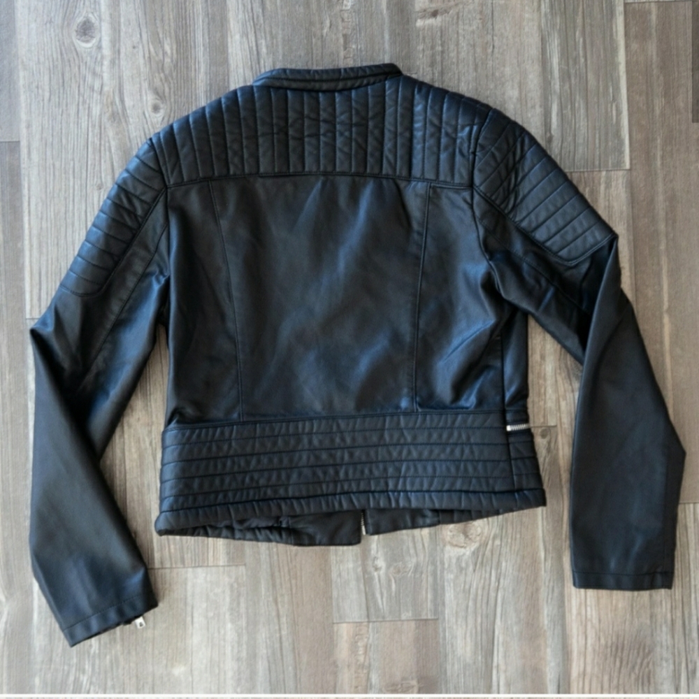 Members Only Faux Leather Moto Jacket - Picture 2 of 3